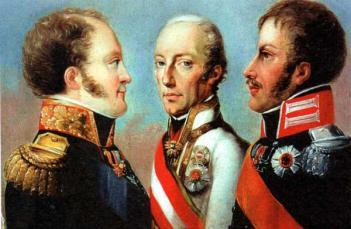 Panovníci Ruska, Rakouska a Pruska se dohodli na vzájemné spolupráci, která měla do budoucna zabránit jak vzájemným konfliktům, tak šíření demokratických a liberálních myšlenek i revolučních nálad.