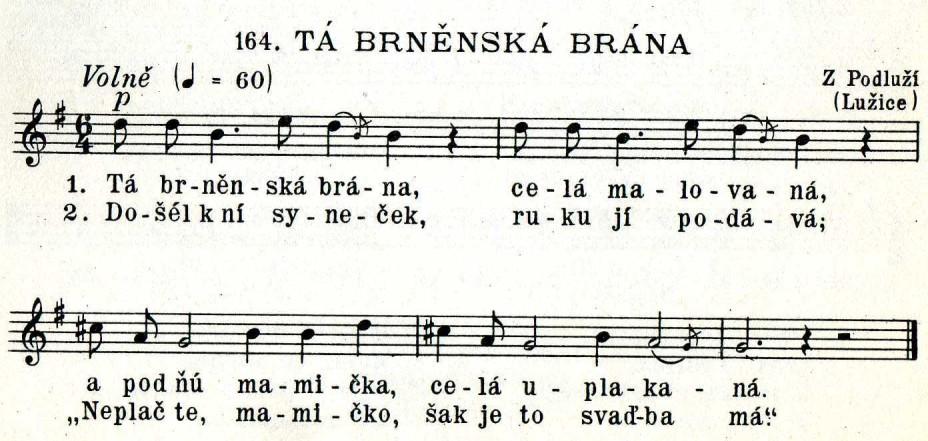 Notové ukázky: POLÁČEK, JAN: Slovácké pěsničky VII. Doplňky.