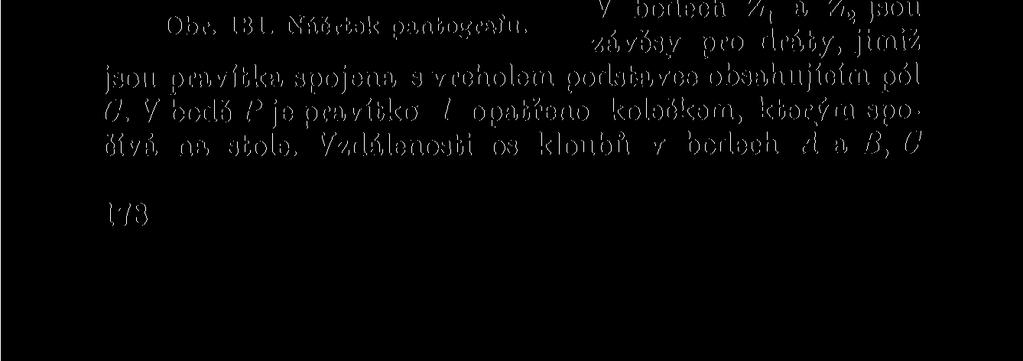 Zmenšováni a zvětšování plánů. Někdy je třeba zobrazení na mapě zvětšiti, jindy zmenšiti. Obojí úkon se provede buď redukčními kružítky nebo pantografy. -I MIH ^ / Obr. 130. Redukční kružítko.