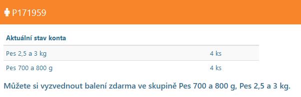 Při zakoupení více kusů se zobrazí seznam zakoupených artiklů. Pro ukončení nákupu stiskněte tlačítko odeslat nákup.