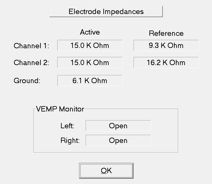 Obrázek 9: Kontrola impedance (vysoká impedance) 14.