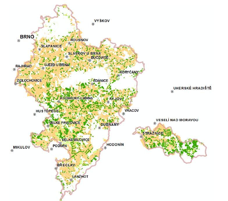 Potenciál krajinných prvků Potenciál krajinných prvků (v LPIS neevidované) Registrace a zejména vytváření nových