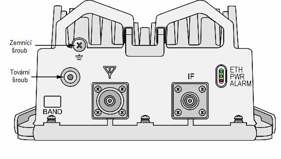 1.5 AU-ODU Obr. 1.3: Spodní strana AU-ODU jednotky Upozornění: Tovární šroub nepovolujte, může poškodit jednotku!