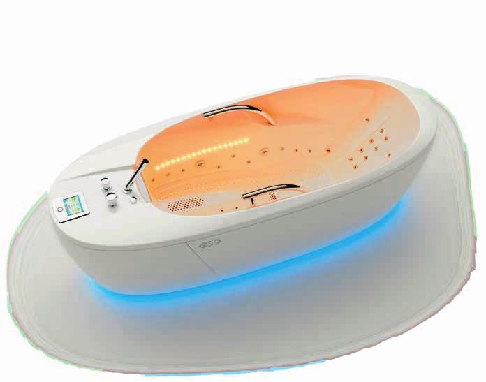 recyklovaná automatický dezinfekční program vysoce kvalitní akrylátový povrch pro snadné čištění modré LED osvětlení exteriéru vany spolehlivost a dlouhá životnost Vodní masáž (vířivá lázeň) 4 vodní