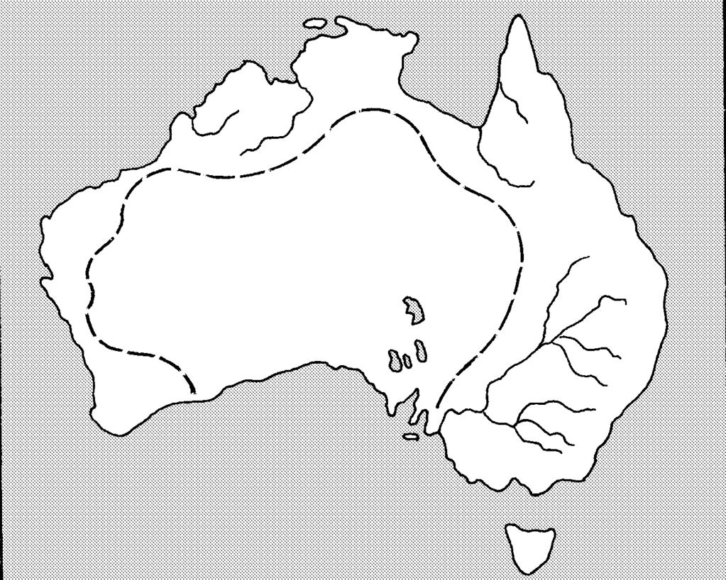 Názov vetra Obdobie A B C 6. V ktorom ročnom období sú v Austrálii Vianoce? 7. Rastlinstvo závisí od množstva zrážok. Pomocou mapy zrážok v atlase zakresli krivku zrážok na Z-V prierez kontinentu.