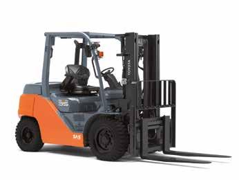Toyota Tonero Hlavní specifikace Model Model motoru Nosnost (kg) 8FG35N 8FD35N 1FS 1KD 4 000 (3 500) 8FG40N 8FD40N 1FS 1KD 4 500 (4 000) 8FG45N 8FD45N 1FS 1KD 4 990 (4 500) 8FG50N 8FD50N 1FS 1KD