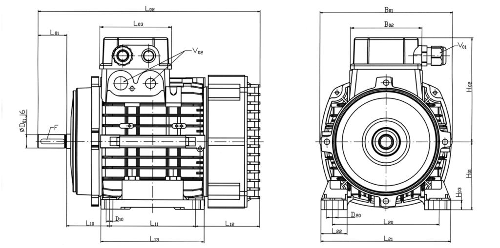 TROJFÁZOVÉ ASYNCHRONNÍ MOTORY THREE-PHASE MOTORS SQUIRREL Tvar IM B3 OSOVÁ VÝŠKA 63 / Type of construction IM B3 FRAME SIZE 63 Tvar IM B3 OSOVÁ VÝŠKA 71 100 / Type of construction IM B3 FRAME SIZE