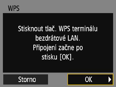 Připojení prostřednictvím WPS (režim PBC) 6 7 8 Připojte se k přístupovému bodu. Stiskněte tlačítko WPS na přístupovém bodu.