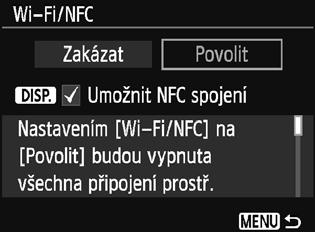 Snadno bezdrátově propojit zařízení Connect Station a fotoaparát tak, že fotoaparát přidržíte blízko zařízení Connect Station (prodává se zvlášť) (str. W-36).