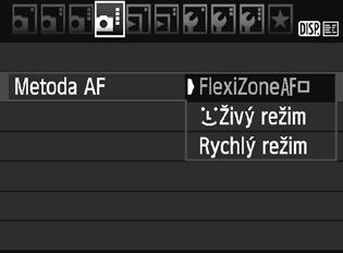 Použití automatického zaostřování (metoda AF) Výběr metody AF Můžete vybrat metodu AF, která je vhodná pro podmínky fotografování nebo fotografovaný objekt.