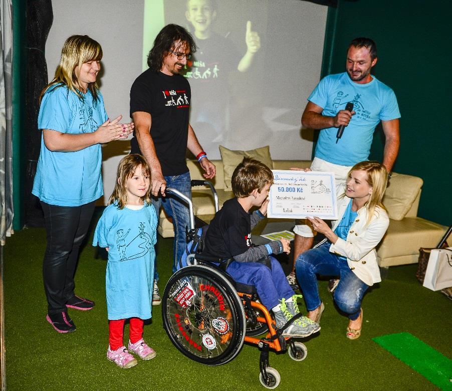 Děti, kterým také pomohla benefice Na Sněžku pro Vojtíška: Michal Tereska, 8 let, dětská mozková obrna (příspěvek na rehabilitace v Adeli Medical Center, Piešťany) Tereza Vargová, 16 let, po nádoru