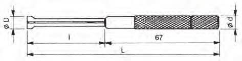 154-902 Obsažené kalibry Rozsah měření l mm 154-902 154-101 154-102 154-103 154-104 3-5 mm 5-7,5 mm 7,5-10 mm 10-13 mm 22,5 30 40 40 L 90 97,6 108 108 ø d