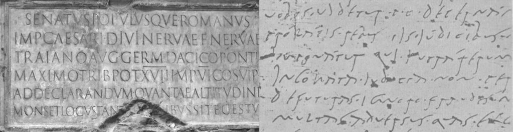 4. Minuscula uncială, semiuncială, carolingiană 4.1. Evoluţie 1 Alfabetul latin provine din alfabetul etrusc, care la rândul lui provine din varianta vestică a alfabetului grec.