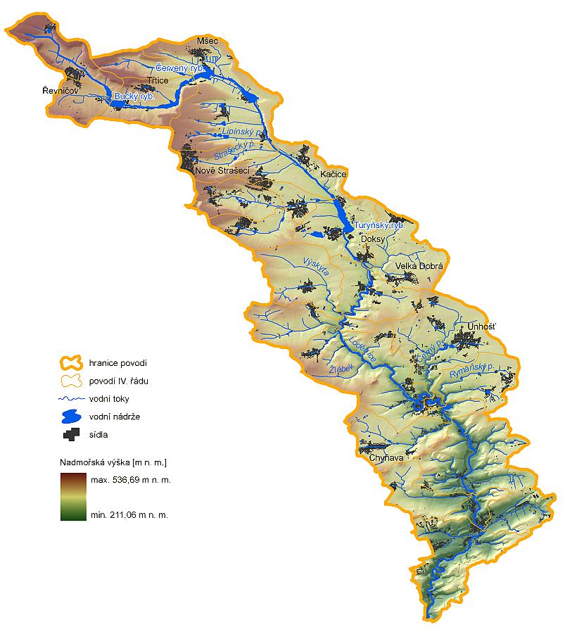 Charakteristika povodí Povodí toku Loděnice je