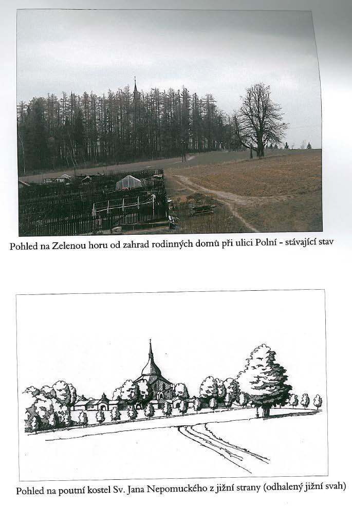 Projektové přípravy okolí a jednotlivé realizace Inventarizace zeleně v okolí kostela V červenci 1999 bylo zpracováno Vyhodnocení a inventarizace