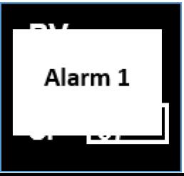 Název Alarmy, poruchy a jejich potvrzení Význam Jako příklad uvedeno hlášení Alarmu 1. Hlášení je nutno potvrdit. Stiskněte a poté.