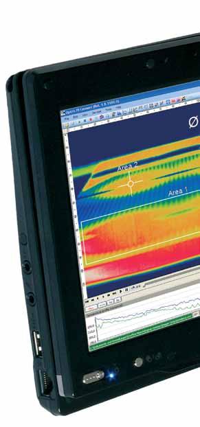 Infračervené kamery Software Optris PI Connect (Příklad: letování řetězců u solárních panelů) Obsáhlý software termokamery Žádné další náklady