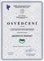 Ocenění zavazuje výrobce kvalitu udržovat, kvalitu rozvíjet a přináší tak Vám zákazníkům jistotu, že výrobek bude vždy plnit svou funkci na 100 %.