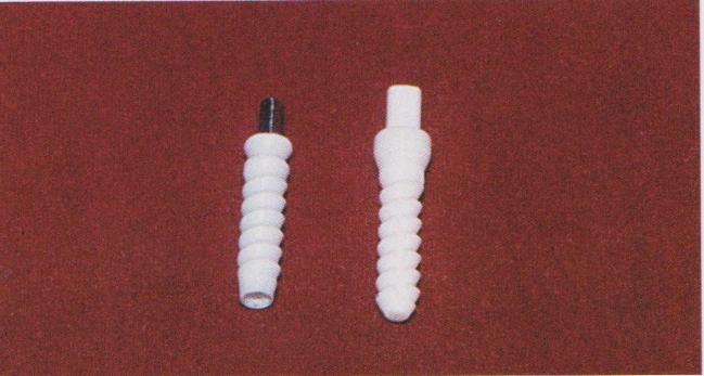Monokrystaly Turnov vyrobily monokrystalické safírové implantáty s preparačními a zaváděcími nástroji podle firmy Bioceram (Obrázek 10).