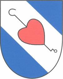 Líšnice Znak: Znakem obce Líšnice je modrý štít, na němž je ve skoku doprava zlatý, jednoocasý lev s červenými zbraněmi (jazyk a drápy), držící v tlapách zlatou šesticípou