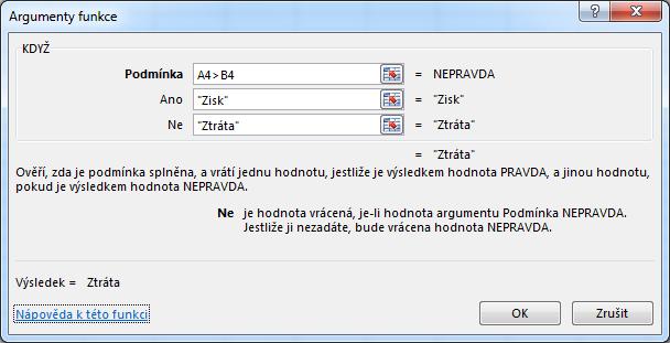 Klikneme na kartu Vzorce a ve skupině Knihovna funkcí klikneme na jednu