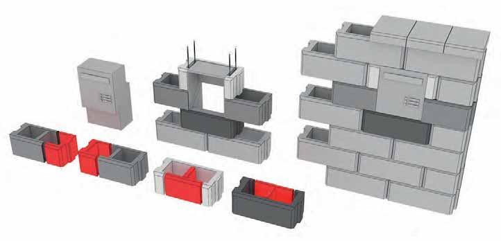 ZABUDOVÁNÍ KOVOVÉ DOPISNÍ SCHRÁNKY DO SLOUPKŮ Z TVÁRNIC SIMPLE BLOCK C Schéma zabudování dopisní schránky do sloupkové tvárnice SIMPLE BLOCK (HX 1/30/AF) RADY A TIPY Dopisní schránka SB/S pro zdivo