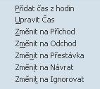 Ignorovaná. Software zastaralou položku ignoruje v rámci výpočtu hodin, ovšem položka zůstává součástí seznamu.