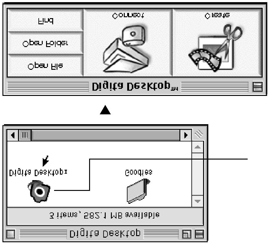 Otevření prostředí Digita Destop jako nezávislé aplikace Pokud nepoužíváte Adobe Photoshop, můžete Digita Desktop otevřít jako