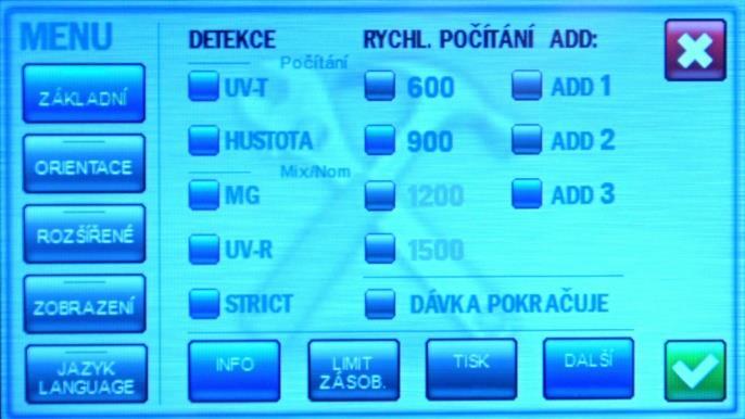 9. Tlačítko/indikátor připočítávání Volbou tlačítka ADD (addition) zapnete funkci připočítávání. Pokud je tato funkce vypnuta stroj při každém novém počítání provede automaticky výmaz počitadla.