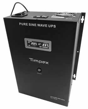 Timpex ӏ Záložní zdroje Záložní zdroj TIM Z3 s baterií Vstup / výstup: 1x230 V/AC a 1x230 V/AC Kapacita instalované baterie 40Ah Výstupní max.