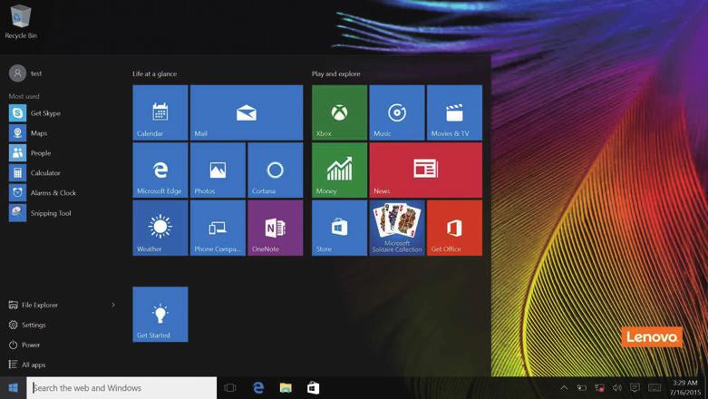 Kapitola 2. Začínáme používat systém Windows 10 V nabídce Start je k dispozici tlačítko pro vypnutí.