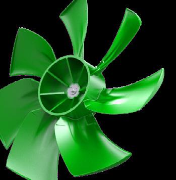 02 02 Úsporné ÚČINNÉ VENTILÁTORY KOMPLETNĚ RECYKLOVATELNÉ Optimalizovaný profil a zvětšená plocha lopatek zaručuje nízké náklady a tichý provoz.