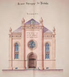Pardubice. Plánek synagogy od arch. Fr. Schmoranze st. (1866). / A synagogue layout by architect Fr. Schmoranz Sr. (1866). פרדוביצה.