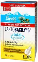 PROBIOTIKA DĚTI DETOXIKACE ORGANISMU TEREZIA Ostropestřec + reishi 60 kapslí 272,- 214,- Swiss LAKTOBACILY 5 33 kapslí