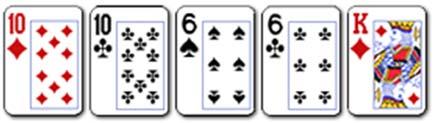 Mají-li účastníci hazardní hry shodnou kombinaci páru, vyhrává druhý nejvyšší pár. V případě rovnosti obou dvou párů vyhrává vyšší doplňková karta.