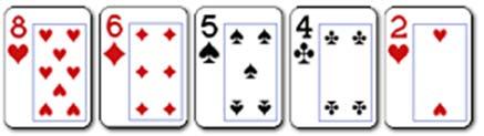 karty) je pravým opakem klasických high hodnocení kombinací.