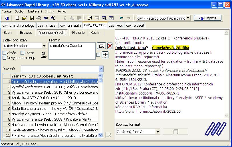 Hledáte v cav_un_auth, index autorita osobní jméno.