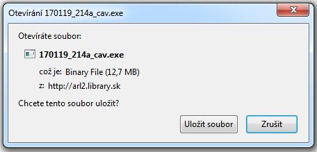 První instalace Vytvořte si na disku C: v adresáři Program Files složku s názvem arl. C:\Program Files\arl\ Pozn. Je možnost nejdříve si ve svém prohlížeči v např.