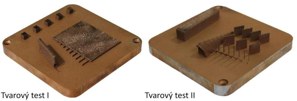 VÝSLEDKY vést k tvorbě velkých metalurgických pórů a je tedy nežádoucí. Na základě tohoto testu byl navržen cube test II, který se zaměřuje na vyšší výkony a blíže zkoumá zúžené procesní pole.