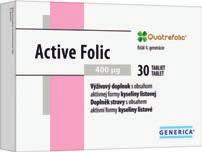 30 tabliet Jedna tableta obsahuje 400 µg aktívnej formy kyseliny listovej - folátu najnovšej 4.