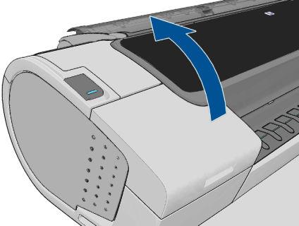 2. Otevřete kryt inkoustových kazet na levé straně tiskárny. 3. Uchopte kazetu, kterou chcete vyjmout. 4. Táhněte kazetu přímo nahoru. POZNÁMKA: inkoust.