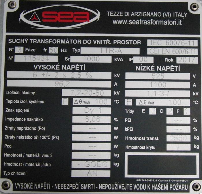 ELEKTROTECHNICKÁ ZKUŠEBNA List č.: 2 Počet listů: 8 Obsah Zkoušený předmět... 2 Rozsah zkoušek... 2 Použité přístroje... 3 Popis zkoušky... 3 Výsledky... 5 Zkouška nakrátko... 5 Zkouška naprázdno.