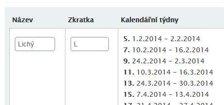 V tomto okamžiku tedy dobře zvažte, jaký má rozvrh vaší školy podobu, s ohledem na počet vyučovacích hodin, zařazení nulté hodiny, času vyučovacích hodin a jeho cykličnost (počet týdnů).