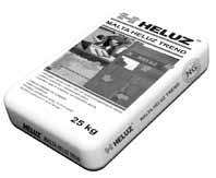 K) 0,20 0,20 Třída reakce na oheň A1 A1 Způsob nanášení Zednickou lžící nebo maltovacím přípravkem Váha 1 pytle (kg) 25 25 Vydatnost čerstvé malty z 1 pytle (l) 39 39 Malta HELUZ Trend