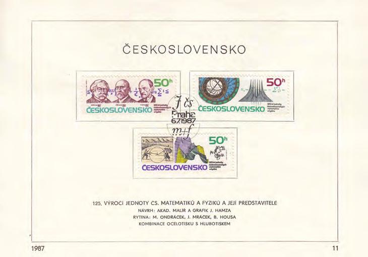 I. FyZIKA za první ČESKOSLOvENSKé republiky Pamětní aršík se známkami vydanými k 125.