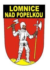 Žďár nad Sázavou 700 ks odznak na jehlu PSČ 594 51, modrá Historický znak Lomnice nad Popelkou - okr.