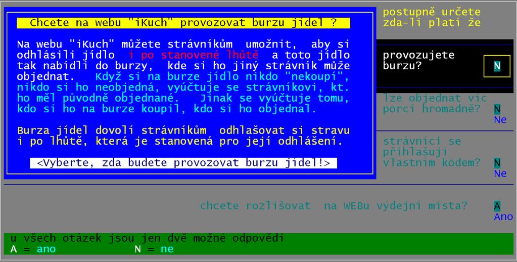 burza Burza je speciální pod systém v rámci ikuch, který má umožnit výměnu jídel mezi strávníky.