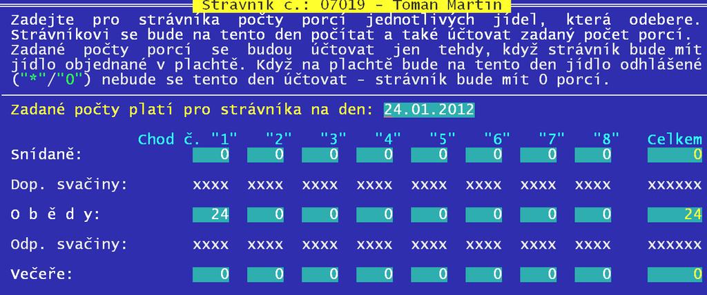 krokem je to, aby jiný strávník, který jídlo dosud nemá objednáno, si na BURZE potvrdil, že by si jej vzal. 3.