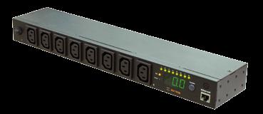 INTELIGENTNÍ NAPÁJENÍ MONITOROVANÉ Součástí je snadno čitelný místní ampérmetr (pro celou lištu) pro vzdálené monitorování ového odběru ze přes Ethernet.