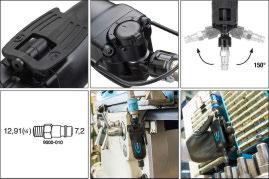 9010 Rázový šroubovák Praktický rázový šroubovák s povolovacím momentem 108 Nm Přepínač butterfly pro snadnou změnu směru bez přehmatávání Kompletně uzavřená hlava zabraňuje vstupu špon apod.